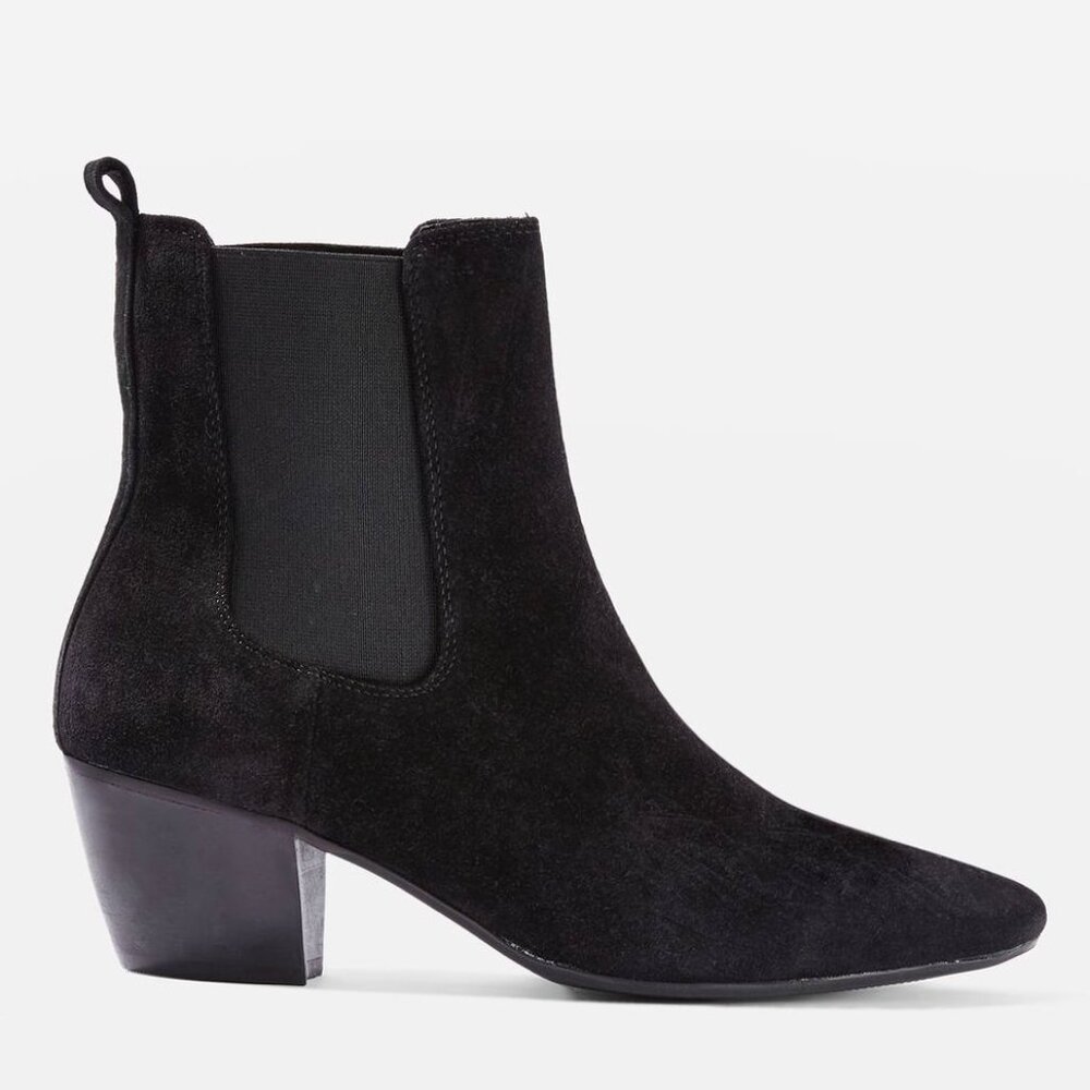 NWT Topshop Bounty Black Suede Boot Size 6.5
